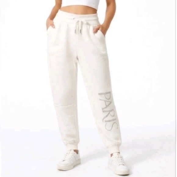 Paris Hilton Pants - Paris‎ Hilton Women's Cream Jogger Pants